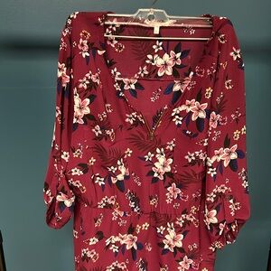 Maurice’s Floral Babydoll Blouse size Large